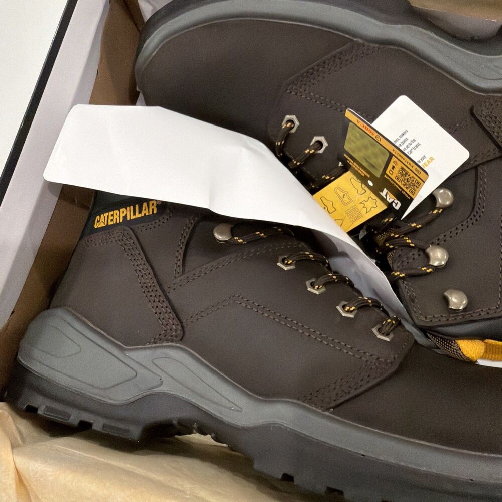 CAT Striver Soft Toe Industrial Brown Boots Men's Size 13 Wide - New With Box - Picture 12 of 13
